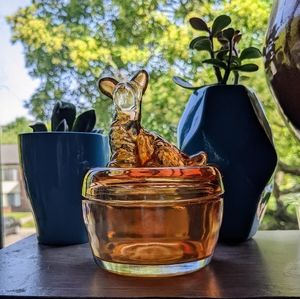 Vtg 1940's Jeanette Marigold Terrier Candy Bowl